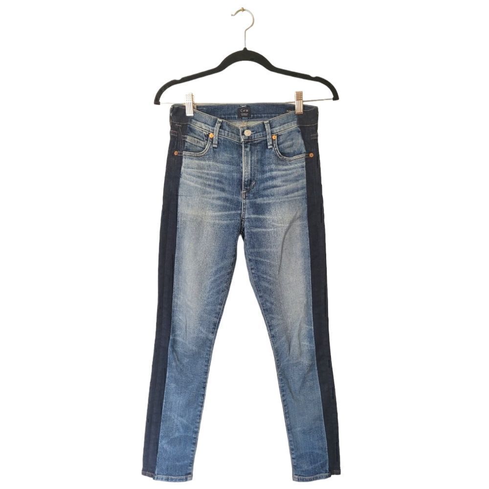 Citizens of Humanity Racing Stripe Rocket Crop Skinny Jeans